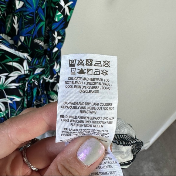 NWT Boden Lavinia Jersey Midi Wrap Dress Tropical Palm Print - Picture 10 of 10